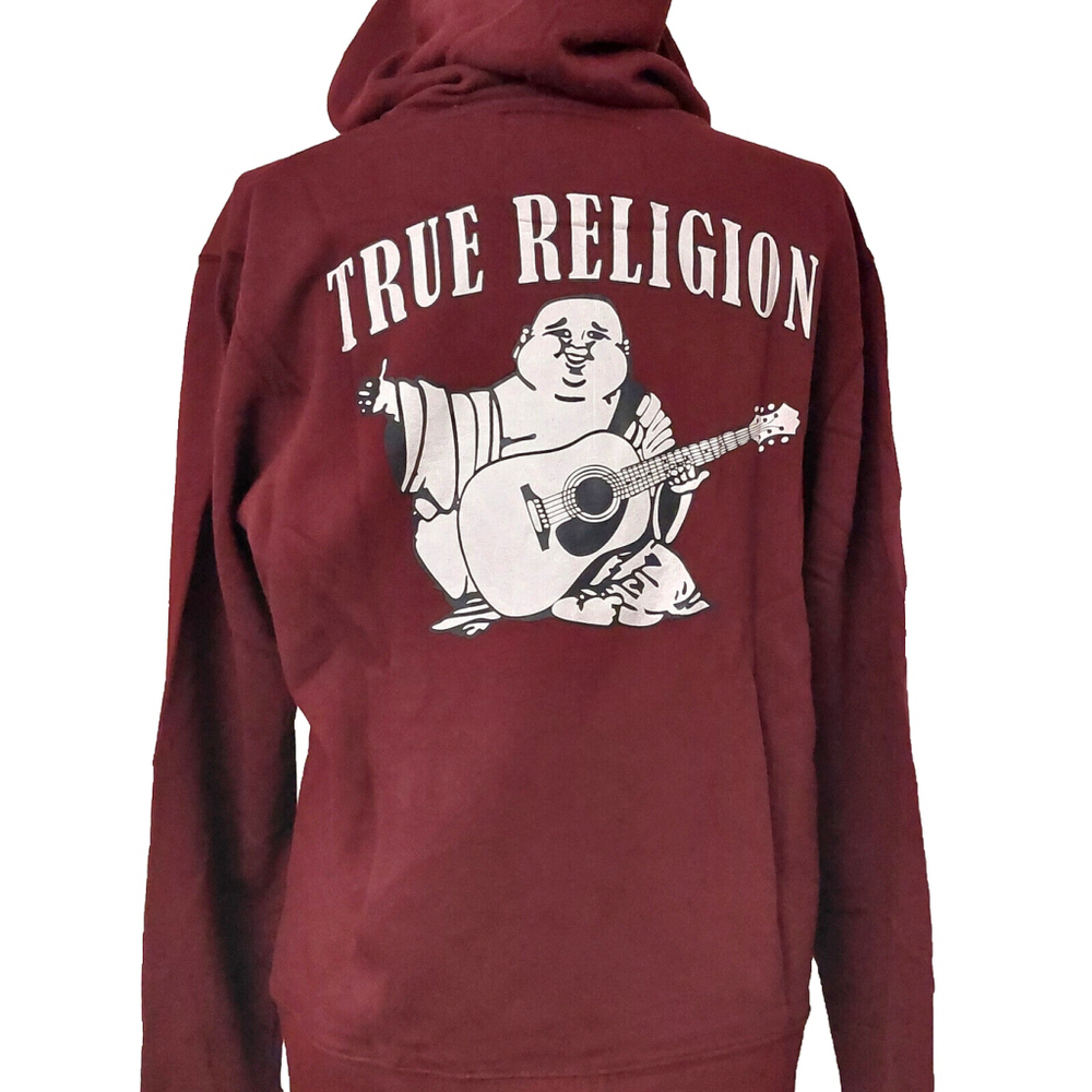 True Religion Brand Jeans Playoff Champs Raglan Hoodie Sweatshirt Size Large NWT - Picture 12 of 16